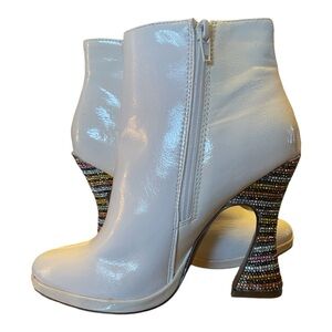 NWOT Betsey Johnson Boots with Rhinestone Heel